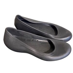 Crocs Alice Work Flat Shoes Black Slip Resistant Womens Comfort Clogs Size 7